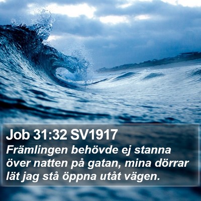 Job 31:32 SV1917 Bible Verse Image