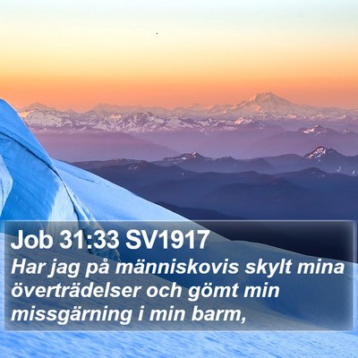 Job 31:33 SV1917 Bible Verse Image