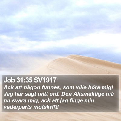 Job 31:35 SV1917 Bible Verse Image