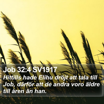 Job 32:4 SV1917 Bible Verse Image
