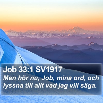 Job 33:1 SV1917 Bible Verse Image