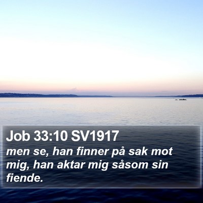 Job 33:10 SV1917 Bible Verse Image