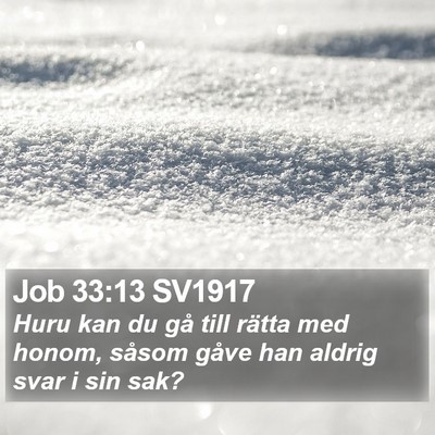 Job 33:13 SV1917 Bible Verse Image