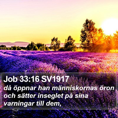 Job 33:16 SV1917 Bible Verse Image