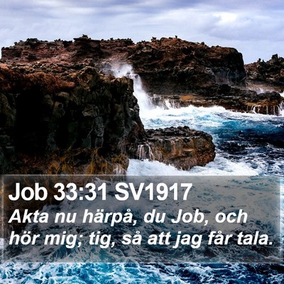Job 33:31 SV1917 Bible Verse Image
