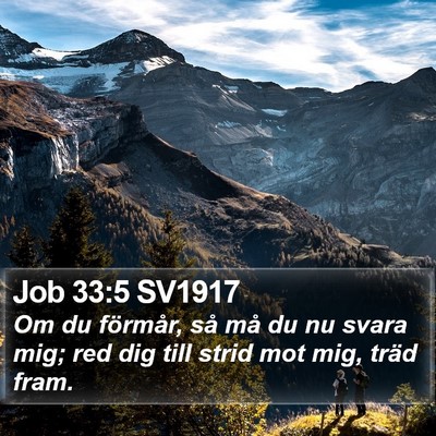 Job 33:5 SV1917 Bible Verse Image