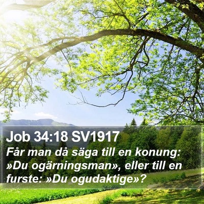 Job 34:18 SV1917 Bible Verse Image
