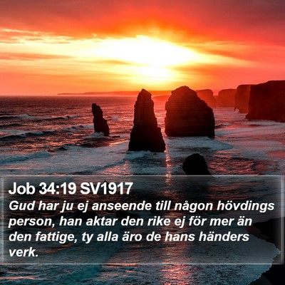 Job 34:19 SV1917 Bible Verse Image