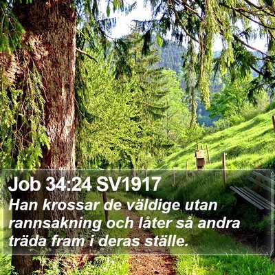 Job 34:24 SV1917 Bible Verse Image
