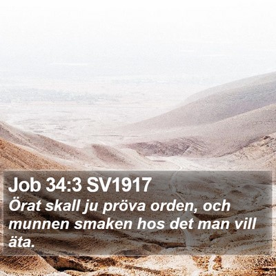 Job 34:3 SV1917 Bible Verse Image