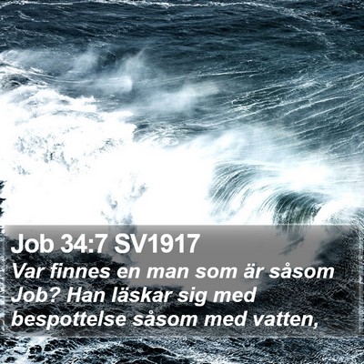 Job 34:7 SV1917 Bible Verse Image