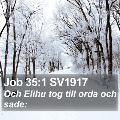 Job 35:1 SV1917 Bible Verse Image