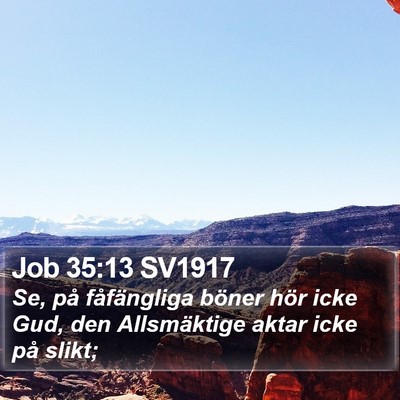 Job 35:13 SV1917 Bible Verse Image