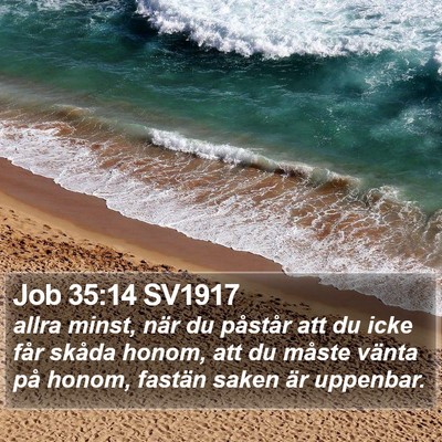 Job 35:14 SV1917 Bible Verse Image