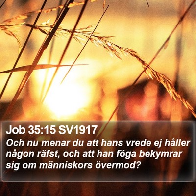 Job 35:15 SV1917 Bible Verse Image
