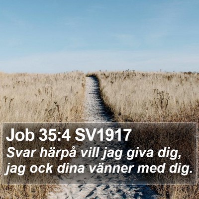 Job 35:4 SV1917 Bible Verse Image