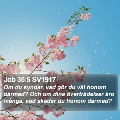 Job 35:6 SV1917 Bible Verse Image