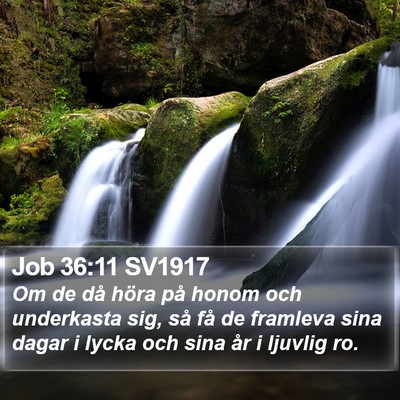 Job 36:11 SV1917 Bible Verse Image