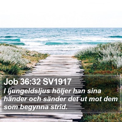 Job 36:32 SV1917 Bible Verse Image
