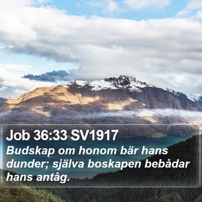Job 36:33 SV1917 Bible Verse Image