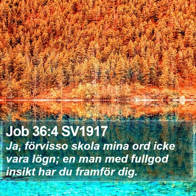 Job 36:4 SV1917 Bible Verse Image