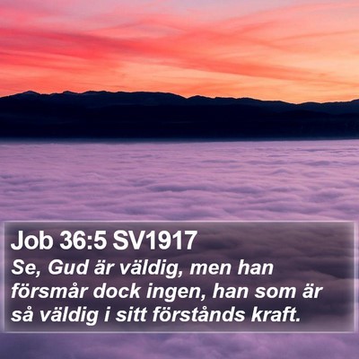Job 36:5 SV1917 Bible Verse Image