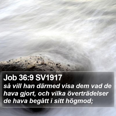 Job 36:9 SV1917 Bible Verse Image