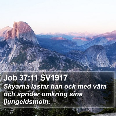 Job 37:11 SV1917 Bible Verse Image