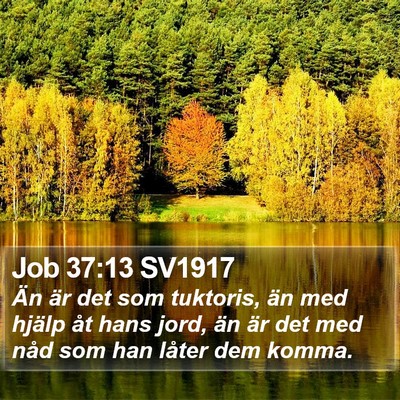 Job 37:13 SV1917 Bible Verse Image