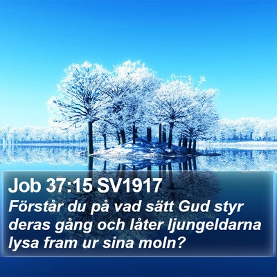 Job 37:15 SV1917 Bible Verse Image