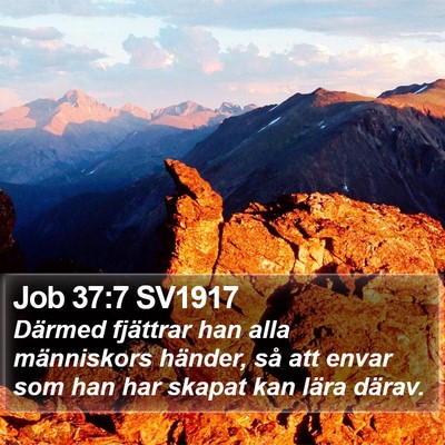 Job 37:7 SV1917 Bible Verse Image