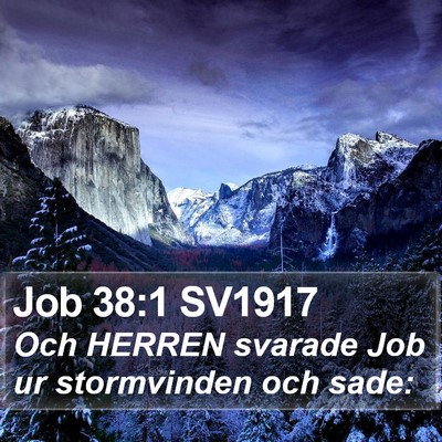 Job 38:1 SV1917 Bible Verse Image