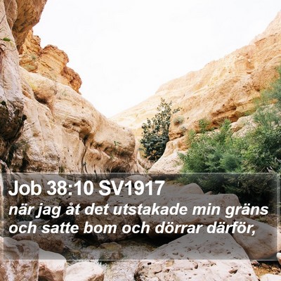 Job 38:10 SV1917 Bible Verse Image