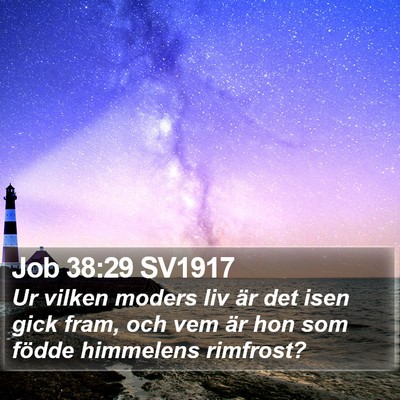Job 38:29 SV1917 Bible Verse Image