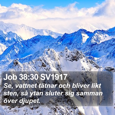 Job 38:30 SV1917 Bible Verse Image