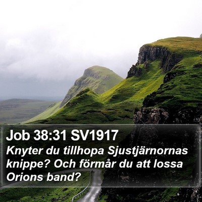 Job 38:31 SV1917 Bible Verse Image