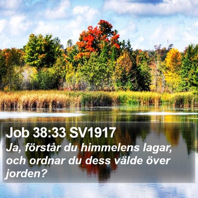 Job 38:33 SV1917 Bible Verse Image