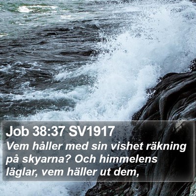 Job 38:37 SV1917 Bible Verse Image