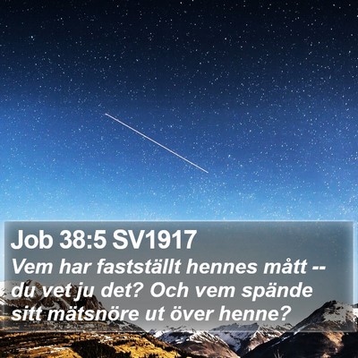 Job 38:5 SV1917 Bible Verse Image