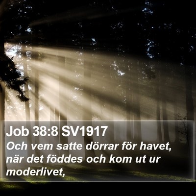 Job 38:8 SV1917 Bible Verse Image