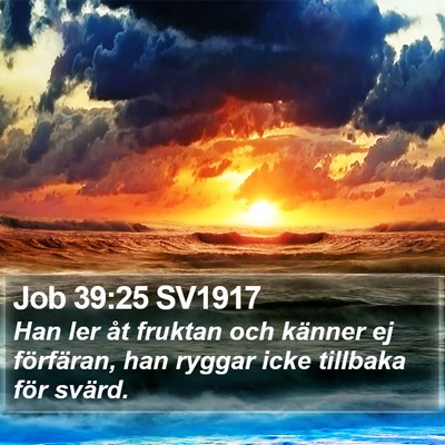 Job 39:25 SV1917 Bible Verse Image