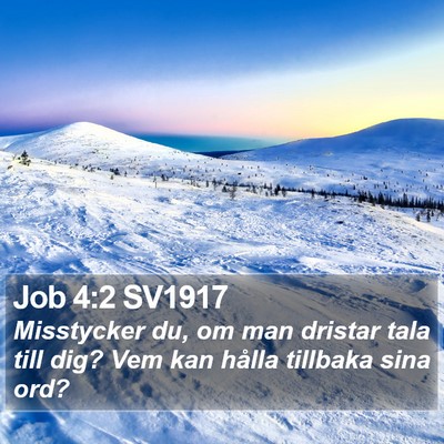 Job 4:2 SV1917 Bible Verse Image