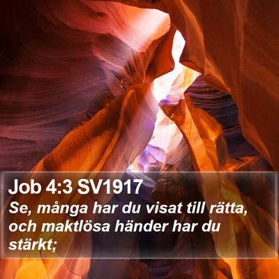 Job 4:3 SV1917 Bible Verse Image