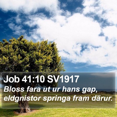 Job 41:10 SV1917 Bible Verse Image