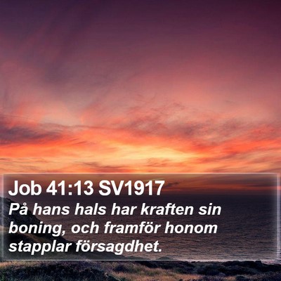 Job 41:13 SV1917 Bible Verse Image