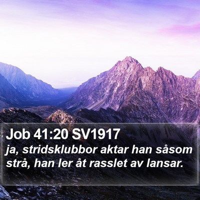 Job 41:20 SV1917 Bible Verse Image