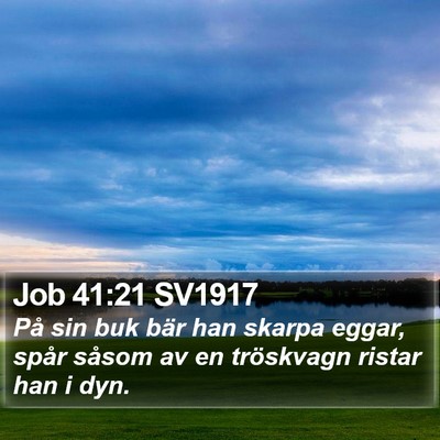 Job 41:21 SV1917 Bible Verse Image