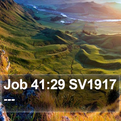 Job 41:29 SV1917 Bible Verse Image