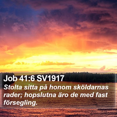 Job 41:6 SV1917 Bible Verse Image