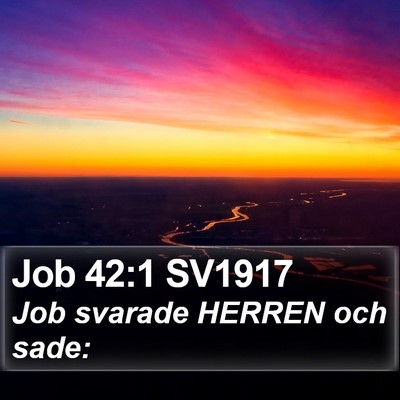 Job 42:1 SV1917 Bible Verse Image
